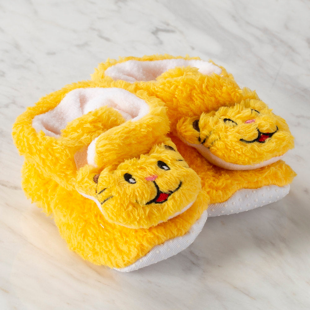 Serfino Bebek Patiği / Ev Ayakkabısı Sarı Kedi